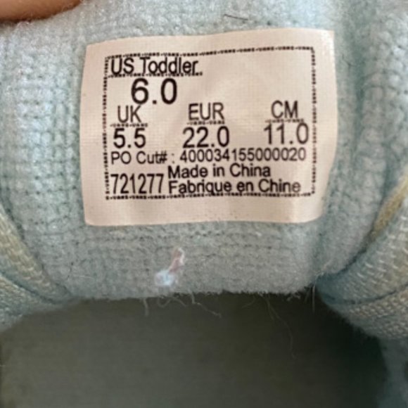 Blue sparkly Van High Tops for girls - size 6 - Picture 3 of 5